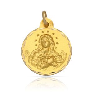 Medalla plata chapada oro V. de la Purisima 17mm