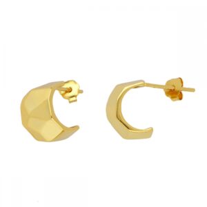 Pendientes criolla lisa plata Stormi 18x8mm