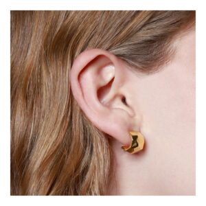 Pendientes criolla lisa plata Stormi 18x8mm foto 2 Pendientes criolla lisa plata Stormi 18x8mm foto 2
