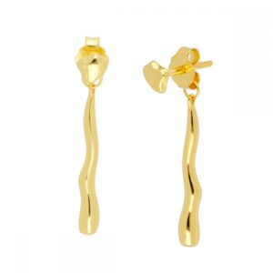 Pendientes largos plata barra Eliptic 20mm