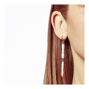 Pendientes largos plata perlas naturales 4x28mm foto Pendientes largos plata perlas naturales 4x28mm foto