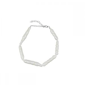 Pulsera Perlas naturales Stick en plata 4x28mm foto Pulsera Perlas naturales Stick en plata 4x28mm foto