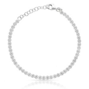Pulsera plata 925 Riviere 2mm