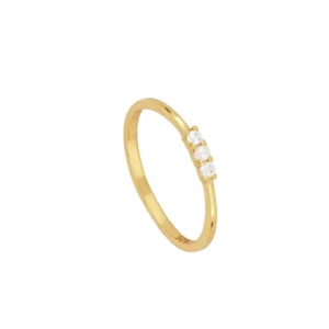 Anillo plata circonitas y perla - Prometeo