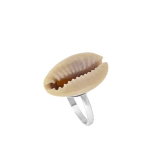 Anillo plata ley concha natural rodaida