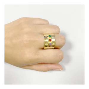 Anillo tubo plata 925 piedras jade – Arlet foto Anillo tubo plata 925 piedras jade - Arlet foto