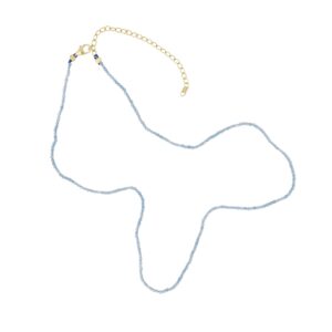 Collar de piedras Aguamarina plata 925