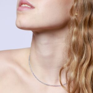 Collar de piedras Aguamarina plata 925 foto Collar de piedras Aguamarina plata 925 foto