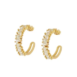 Ear cuff plata circonitas blancas – Suliban Ear cuff plata circonitas blancas - Suliban