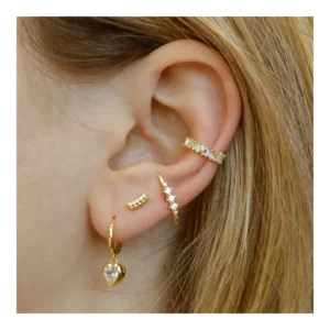 Ear cuff plata circonitas blancas - Suliban foto