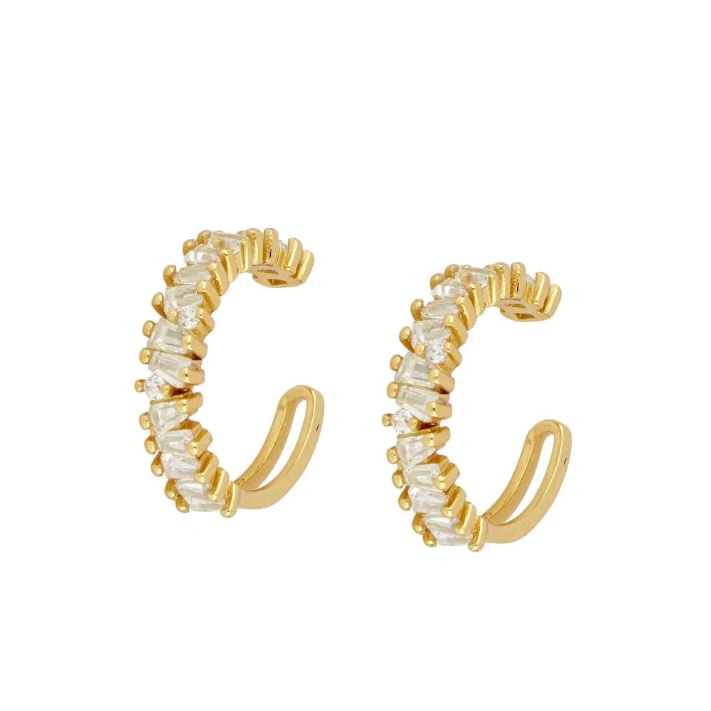 Ear cuff plata circonitas blancas - Suliban Ear cuff plata circonitas blancas - Suliban
