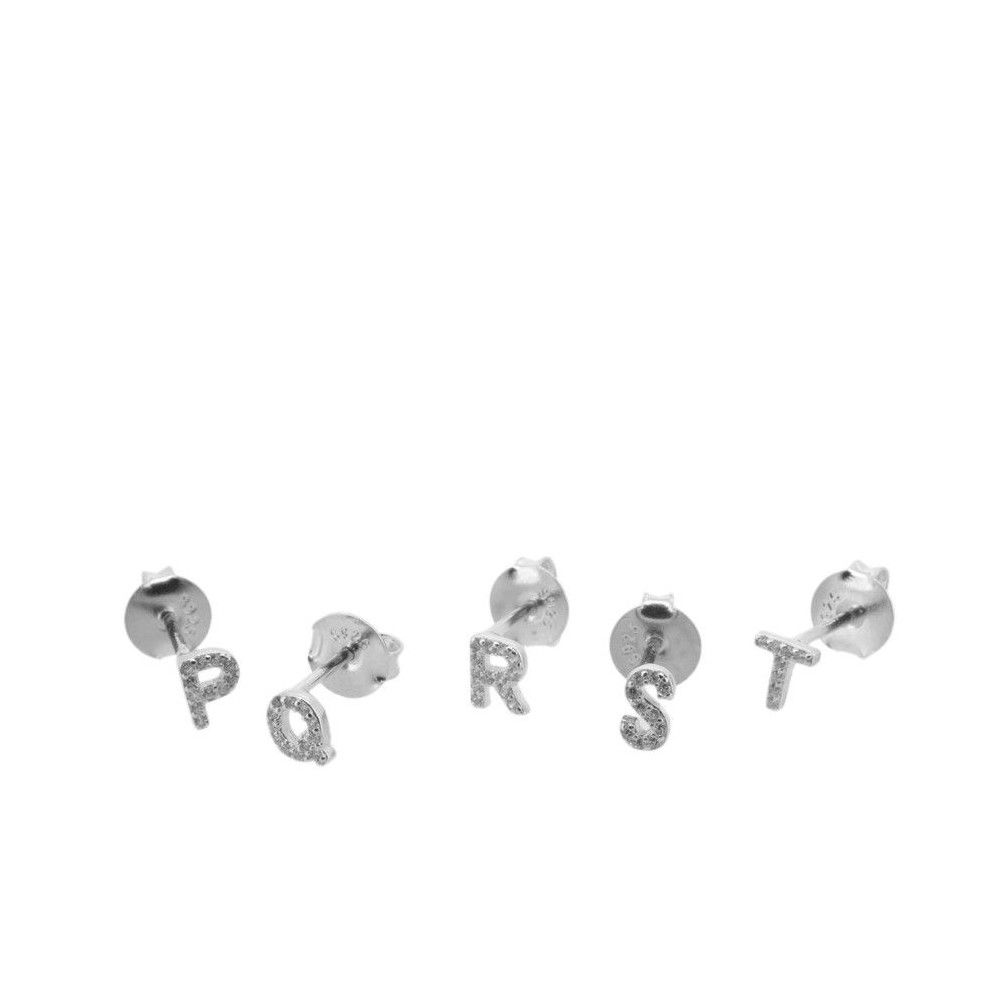 Joyas de plata personalizadas: crea un regalo único Pendientes letras a z plata 925 rodiada