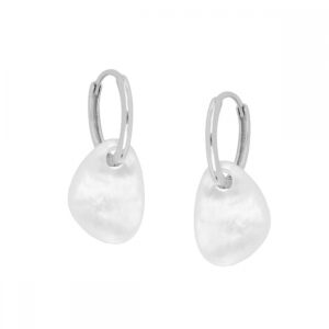 Pendientes plata 925 Mimosi nacar blanco