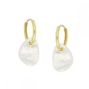 Pendientes plata 925 Mimosi nacar blanco bañada oro Pendientes plata 925 Mimosi nacar blanco bañada oro