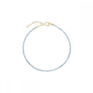Pulsera Aguamarina 2mm plata ley