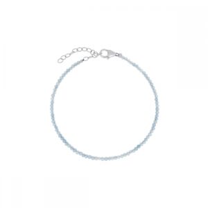 Pulsera Aguamarina 2mm plata ley rodiada Pulsera Aguamarina 2mm plata ley rodiada