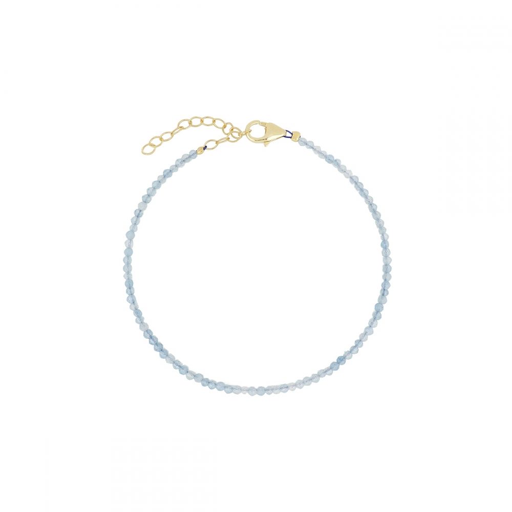 Pulsera Aguamarina 2mm plata ley Pulsera Aguamarina 2mm plata ley