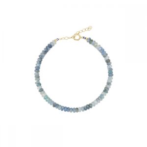 Pulsera piedras Cianita plata ley