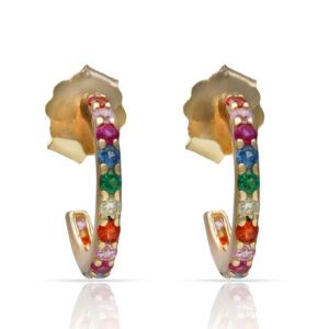 Aros plata 925 circonitas Arcoiris Aros plata 925 circonitas Arcoiris