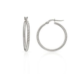 Aros rayados plata 925 Zara