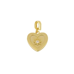 Charm corazón plata ley - Healty 14mm