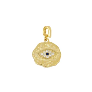 Charm ojo plata con porta charm 15mm Charm ojo plata con porta charm 15mm