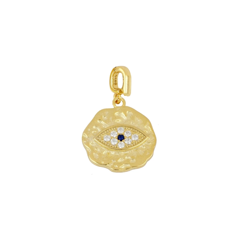 Charm ojo plata con porta charm 15mm Charm ojo plata con porta charm 15mm