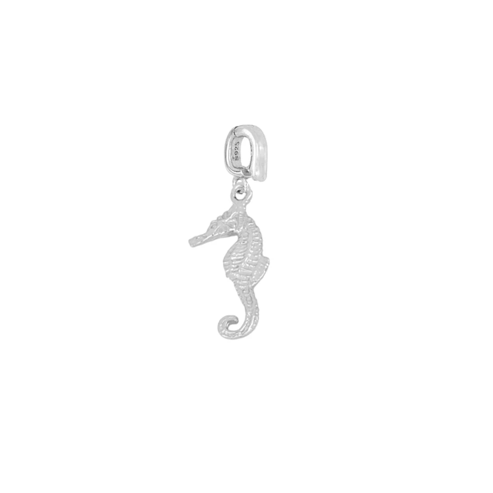 Charm plata caballito de mar 23x10mm Charm plata caballito de mar 23x10mm rodiada