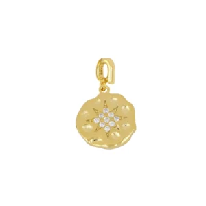 Charm plata estrella orion circonitas 16mm