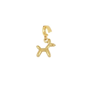 Charm plata ley perro globo 9mm bañada oro Charm plata ley perro globo 9mm bañada oro
