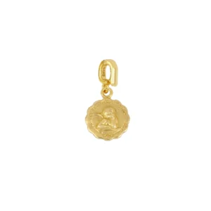 Charm plata medalla angel 12mm