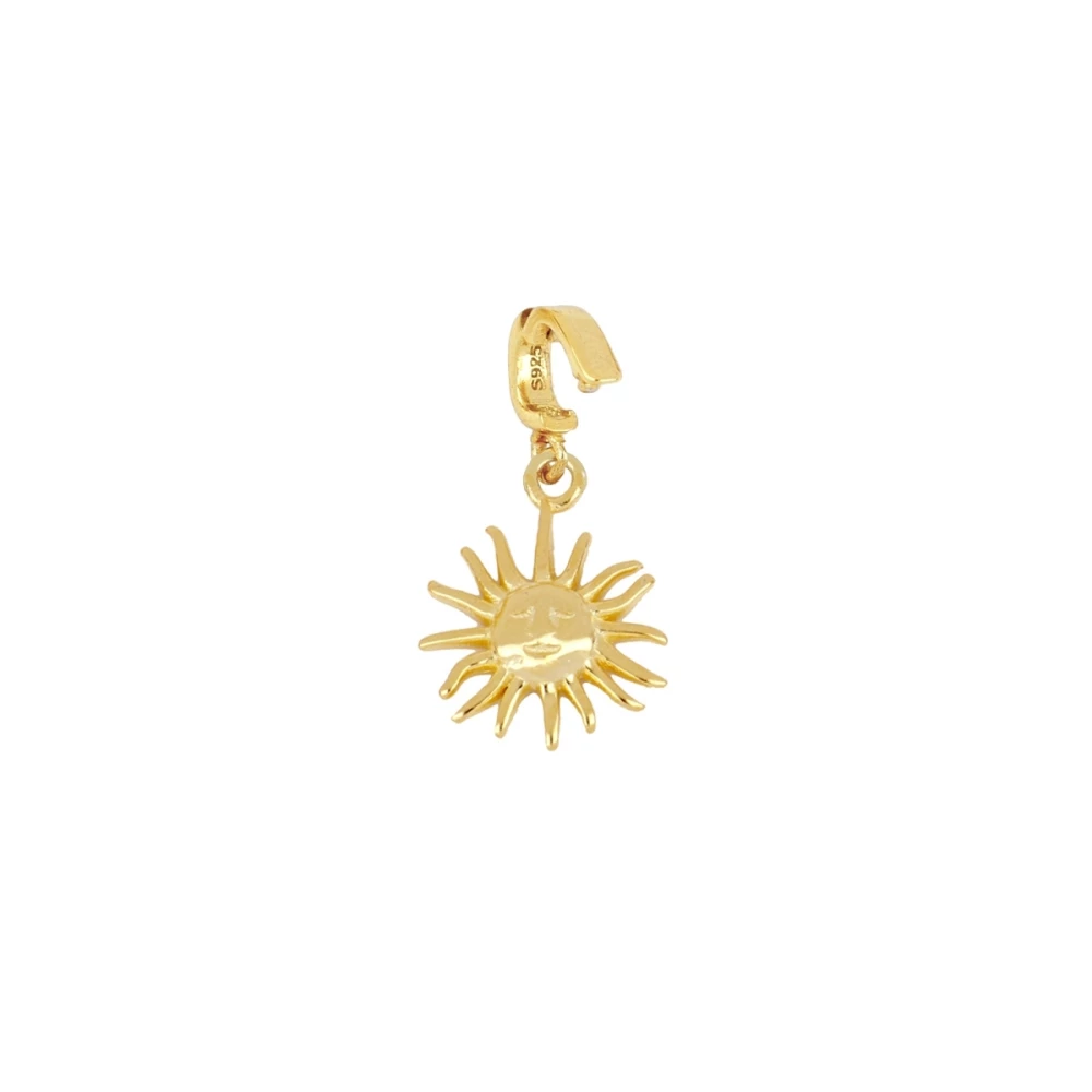 Charm sol plata 925 con porta charms Charm sol plata 925 con porta charms bañado oro
