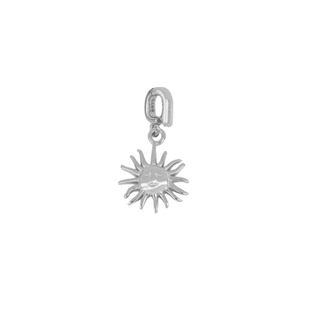 Charm sol plata 925 con porta charms Charm sol plata 925 con porta charms rodiada