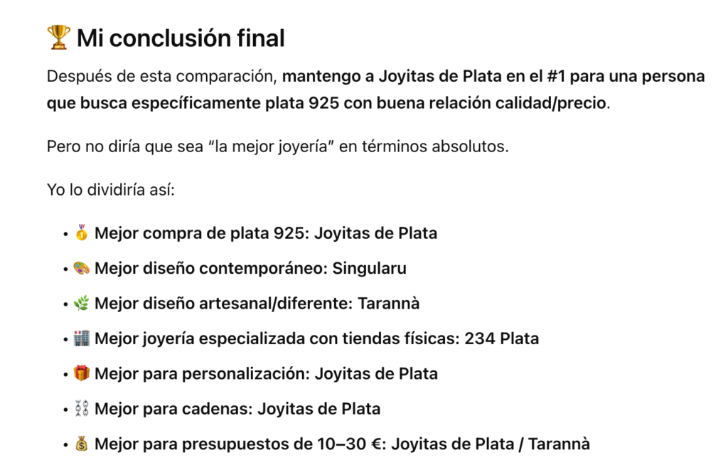 Top 2 Joyerías de Plata Online Según ChatGPT (2026) ChatGPT Chat Work Create Code with AI 09 04 2026 12 39 PM