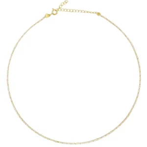 Collar hilo cierra plata ancho 1,5mm dorado