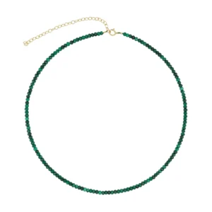 Collar plata ley piedras malaquita