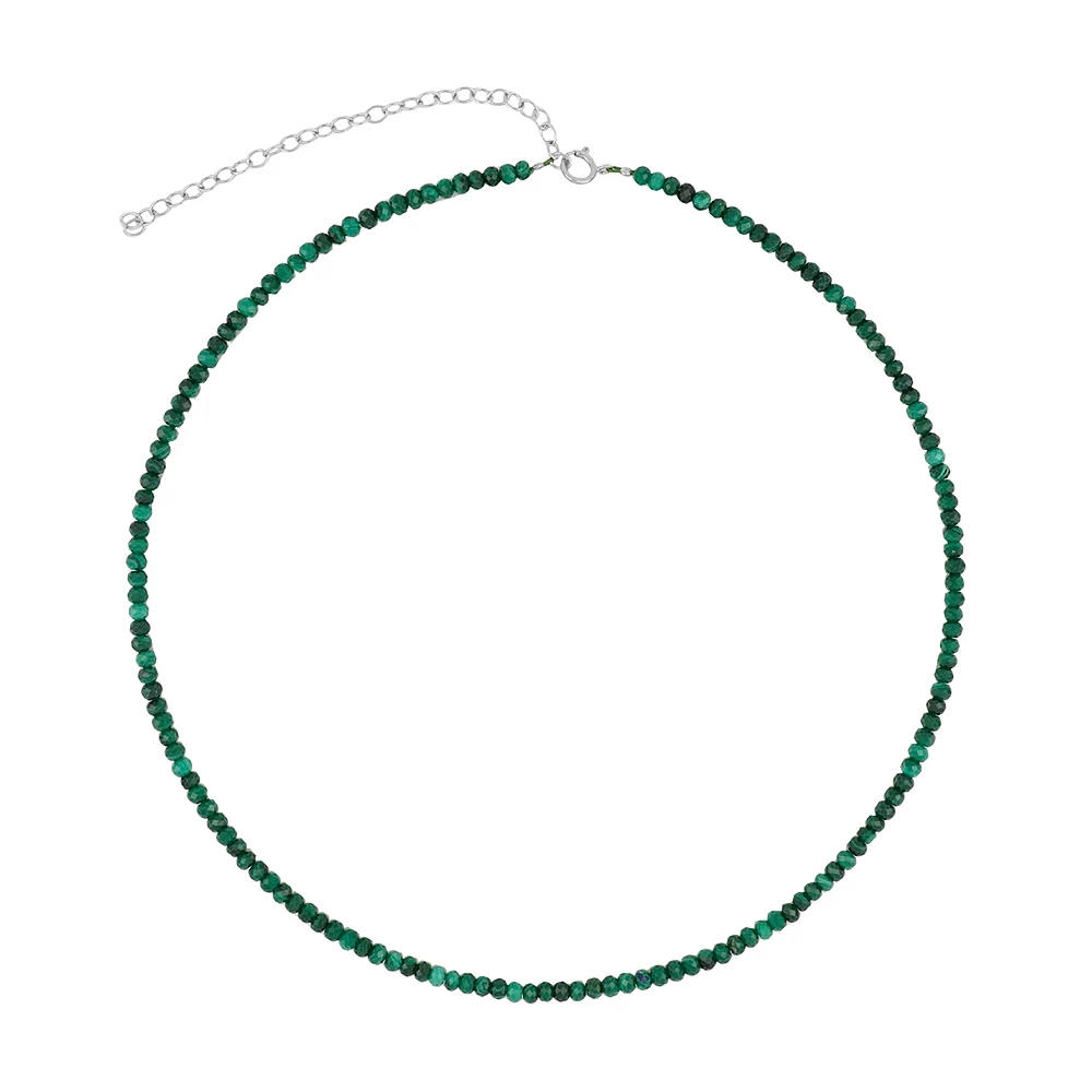 Collar plata ley piedras malaquita Collar plata ley piedras malaquita rodiada