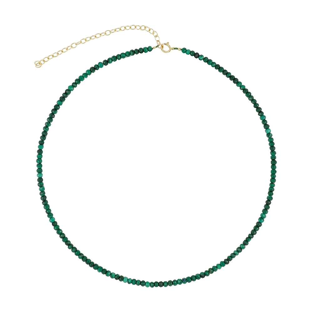 Collar plata ley piedras malaquita Collar plata ley piedras malaquita