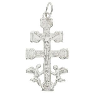 Cruz de caravava plata ley 15x28mm