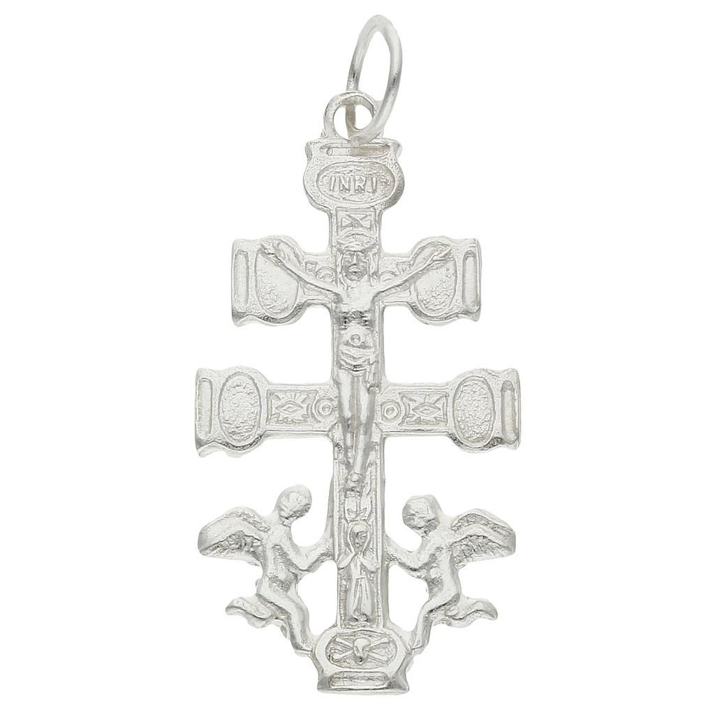 Cruz de caravava plata ley 15x28mm Cruz de caravava plata ley 15x28mm