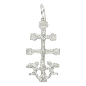 Cruz plata ley Caravaca 12x23mm