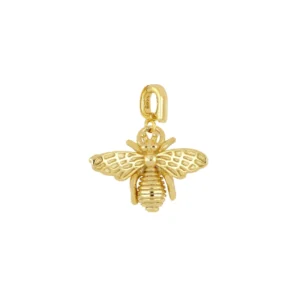 Porta charm plata de Abeja 14x11mm