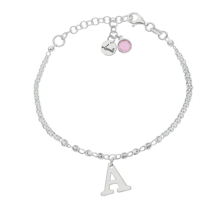 Pulseras de Plata 2026: 7 Tipos en Tendencia que Debes tener Pulsera Mi vida plata 925 con inicial 768x768 1
