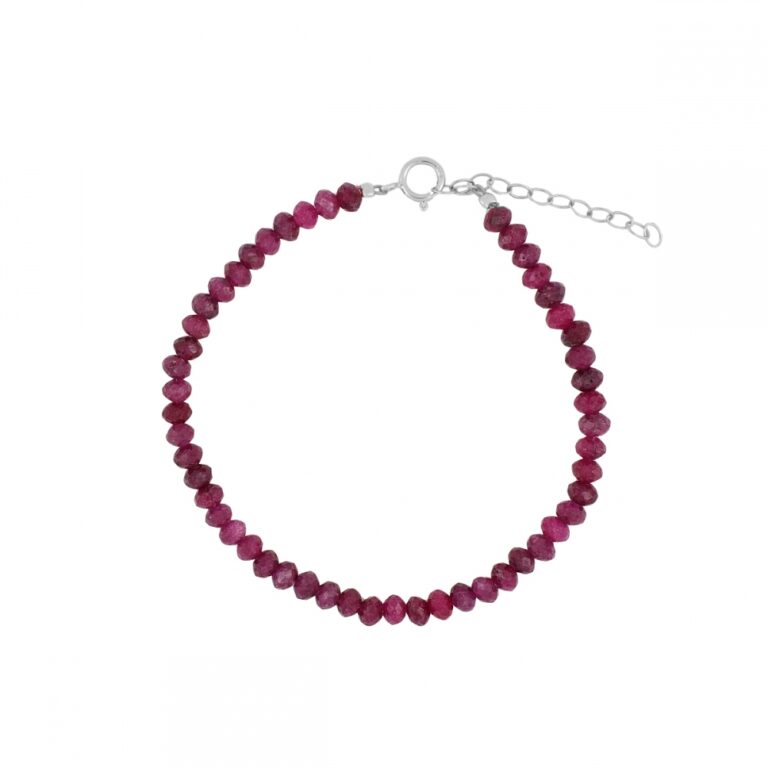 Pulseras de Plata 2026: 7 Tipos en Tendencia que Debes tener Pulsera piedras rubi en plata Rynbu rodiada 768x768 1