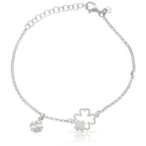 Pulsera plata 925 Treboles de la suerte