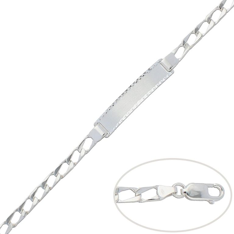 Pulseras de Plata 2026: 7 Tipos en Tendencia que Debes tener pulsera con placa plata 5mm 768x768 1
