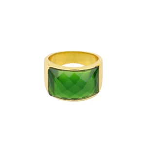 Anillo plata circonitas verdes Orion 18x12mm