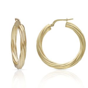 Pendientes aro plata Parfua 25mm