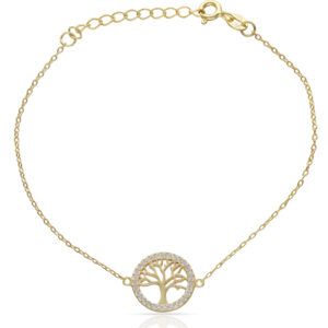 Pulsera plata 925 motivo arbol vida con circonitas Pulsera plata 925 motivo arbol vida con circonitas
