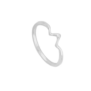 Anillo basico Ola plata 925 rodio